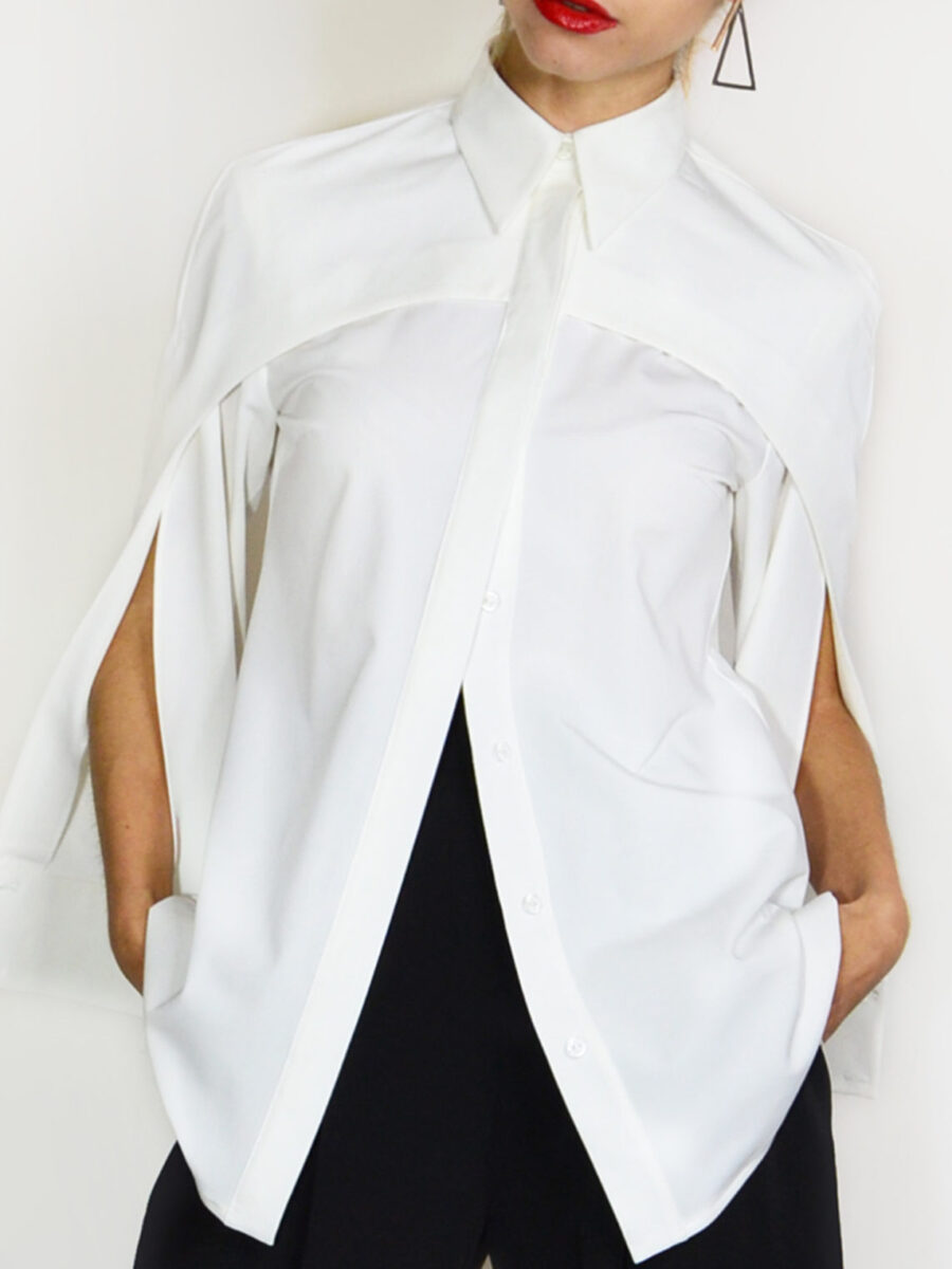 Стильная белая блузка