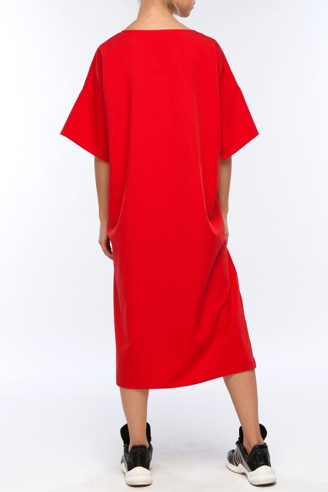 Красное свободное платье FluffyAnn