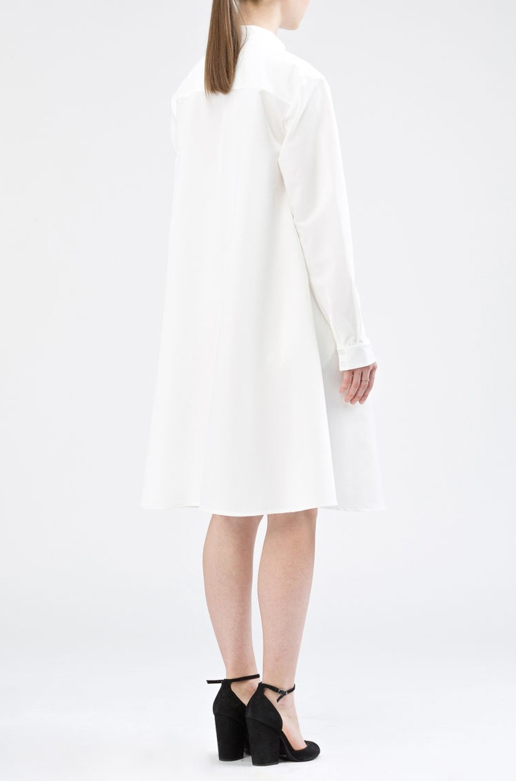 Белое платье-рубашка FluffyAnn