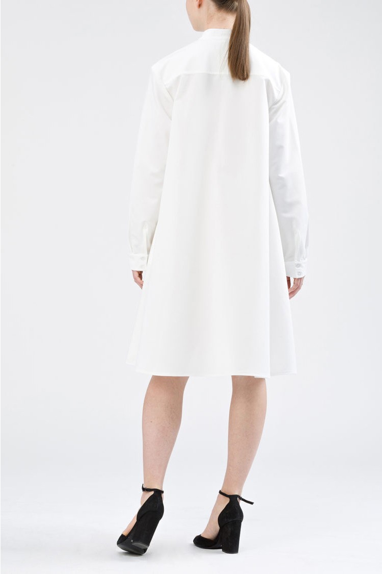 Белое платье-рубашка FluffyAnn