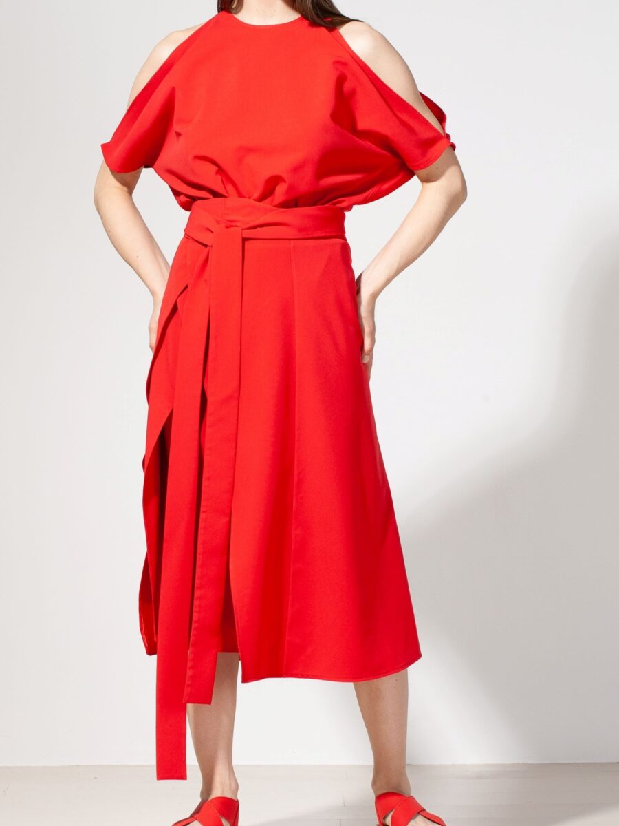 Красное платье в греческом стиле FluffyAnn